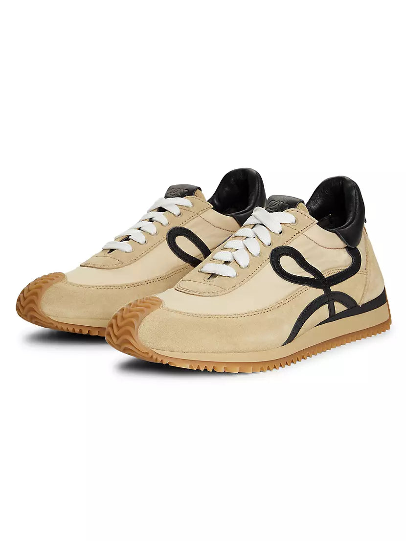 Flow Runner Mix Leather Sneakers